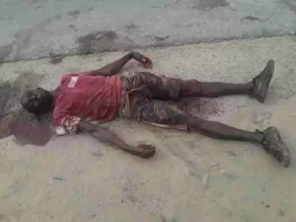 This Man Was Found Lying Lifeless By The Roadside In Yenagoa [Graphic Photos]